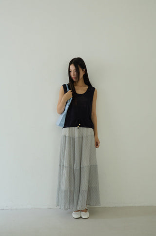 plaid A-line skirt