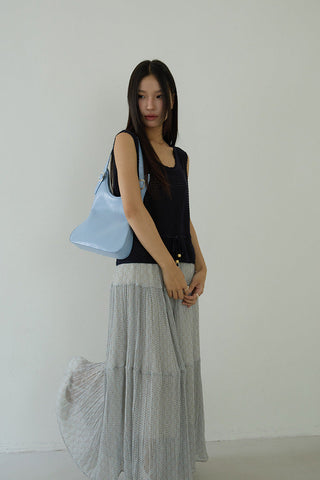 plaid A-line skirt