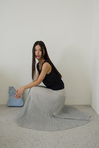 plaid A-line skirt