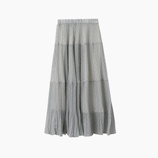plaid A-line skirt