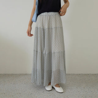 plaid A-line skirt