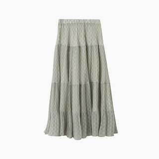 plaid A-line skirt