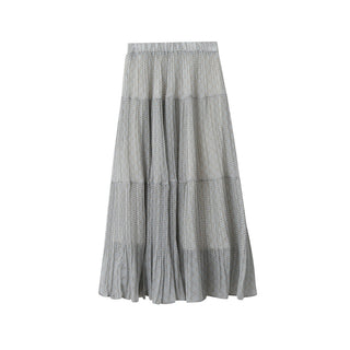 plaid A-line skirt
