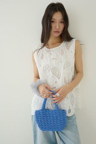 hollow lace cardigan
