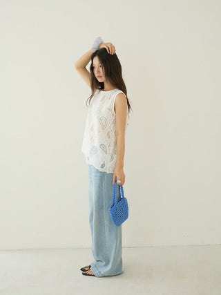 hollow lace cardigan