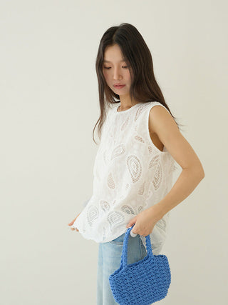 hollow lace cardigan