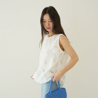 hollow lace cardigan