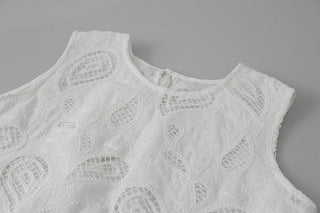 hollow lace cardigan