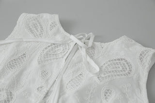 hollow lace cardigan