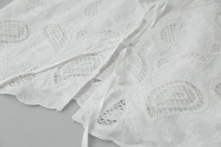 hollow lace cardigan