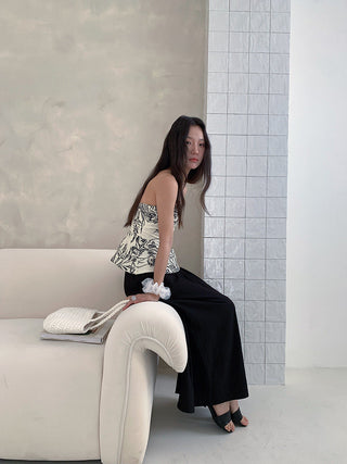 black white skirt