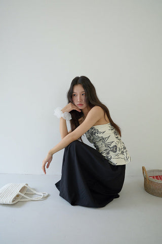 black white skirt
