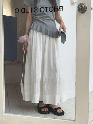 black white skirt
