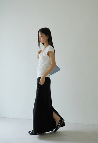 pleated sleeveless top