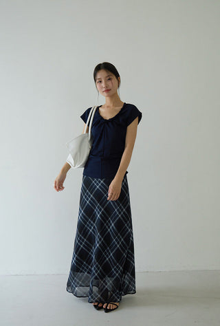 pleated sleeveless top