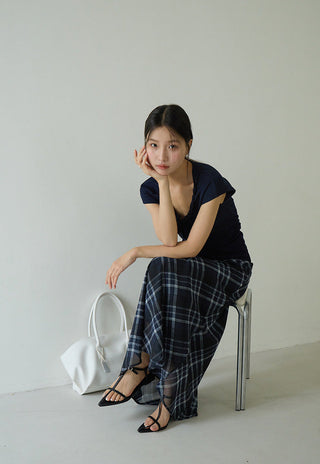 pleated sleeveless top