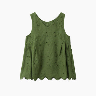 crochet V-neck top