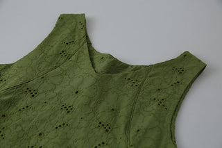 crochet V-neck top