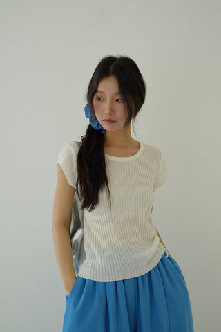 drawstring knit top