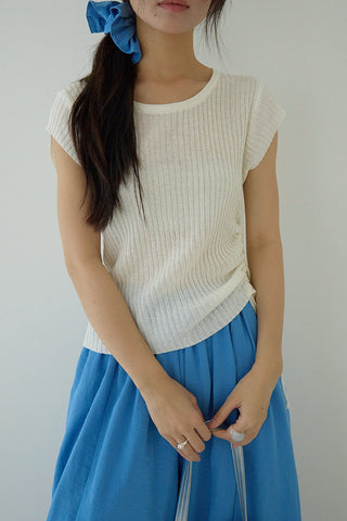 drawstring knit top