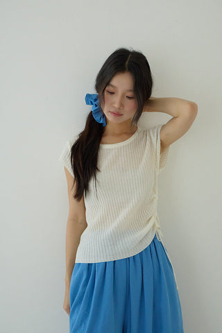 drawstring knit top