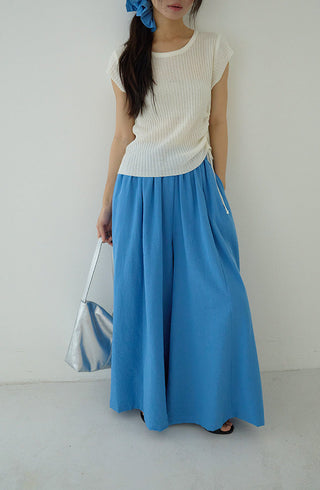 drawstring knit top