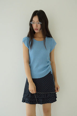 drawstring knit top