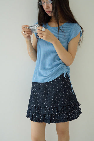 drawstring knit top