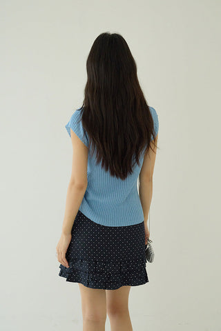 drawstring knit top