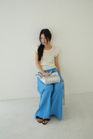 drawstring knit top