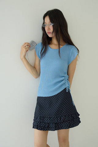drawstring knit top