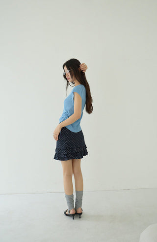 drawstring knit top