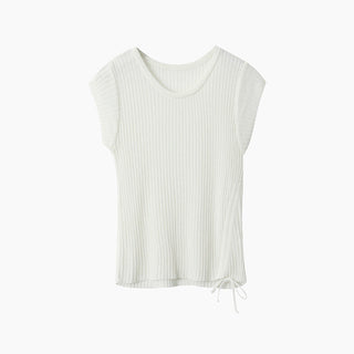 drawstring knit top