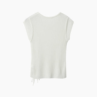 drawstring knit top