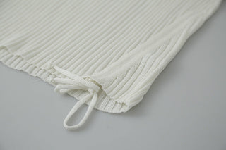 drawstring knit top