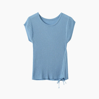 drawstring knit top