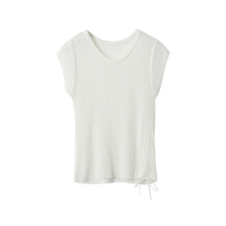 drawstring knit top