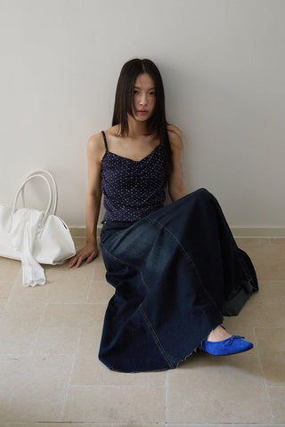 patchwork denim skirt