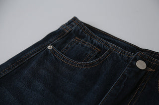 patchwork denim skirt