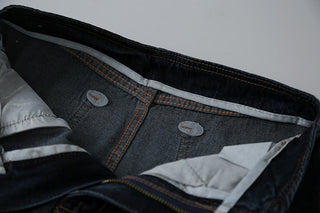 patchwork denim skirt