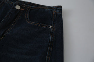 patchwork denim skirt