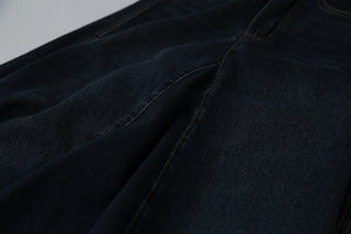 patchwork denim skirt