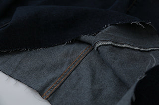 patchwork denim skirt