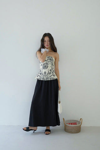 black white skirt