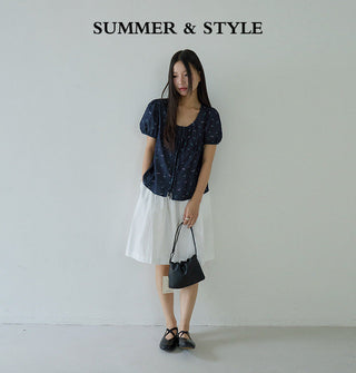 pleated bow top