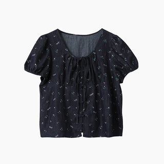 pleated bow top