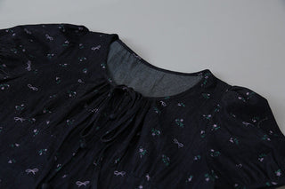 pleated bow top