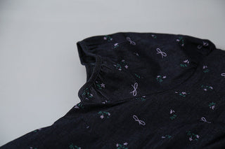 pleated bow top