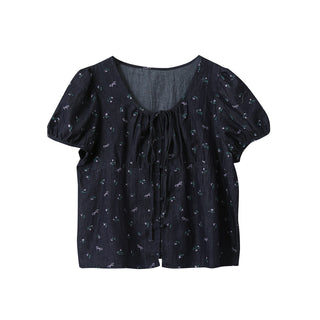 pleated bow top