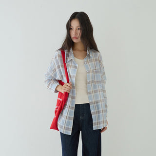 plaid cardigan